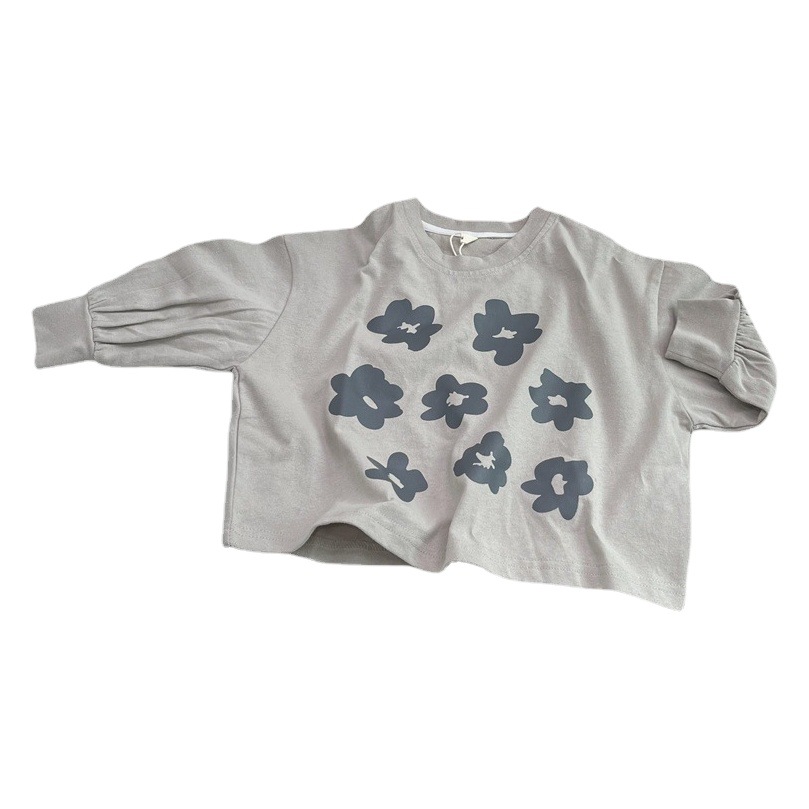 2023 Autumn Children's Clothing Korean Style Long Sleeve Sweatshirt T-Shirt for Boys and Girls, Moisture-Wicking for Kids