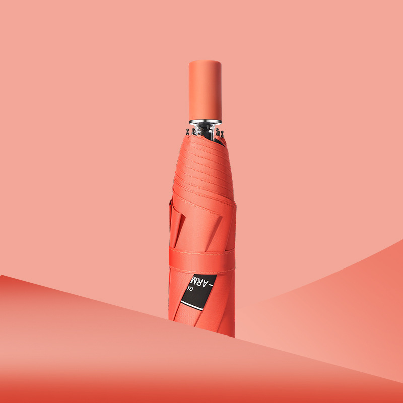 Picture of A large number of wholesale automatic umbrella women sunshade folding dual-use sun umbrella black rubber sunscreen customized advertising