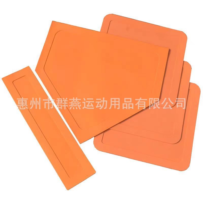 Picture of Rubber Baseball Base Bag Waterproof Eco-friendly Wear-resistant Home Plate Base Mat 5-piece Set Counter Pitcher Mat Baseball Field Supplies