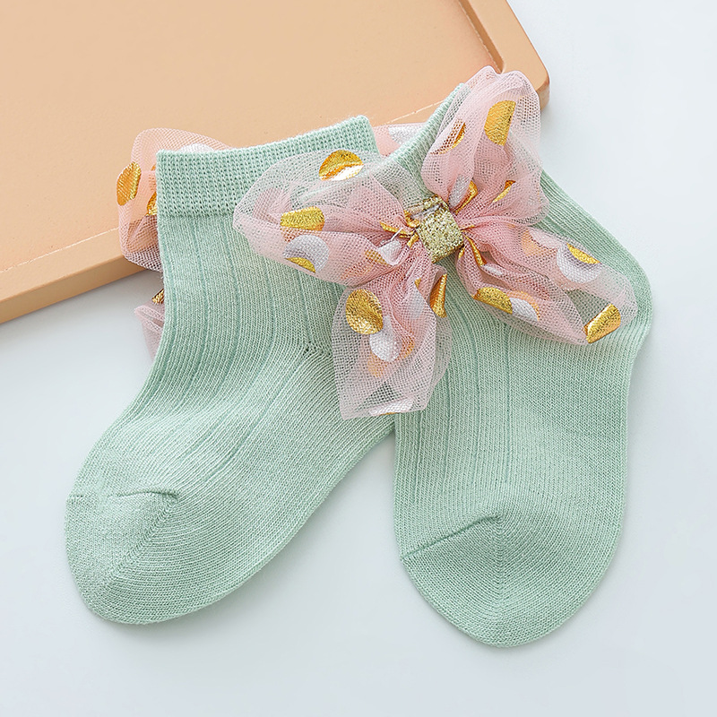 Picture of 23 new baby girl socks Western style girls lace socks lace baby Princess socks bow children dance socks