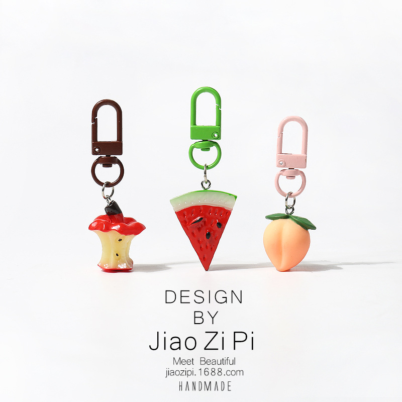 Super Cute Small Simulation Fruit Keychain Pendant Bag Small Pendant Simple All-match Pendant Mini Accessories