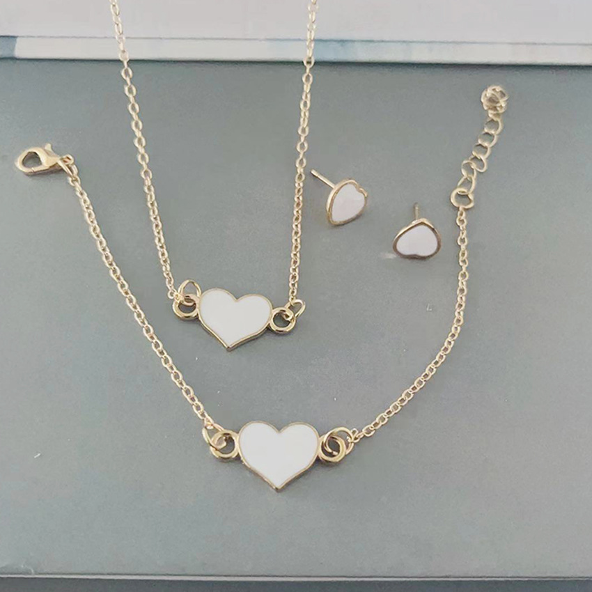 Picture of Cross-border New Jewelry suit Women's Fashion All-match Rhinestone Zircon Necklace Earrings Ring Watch Accessories