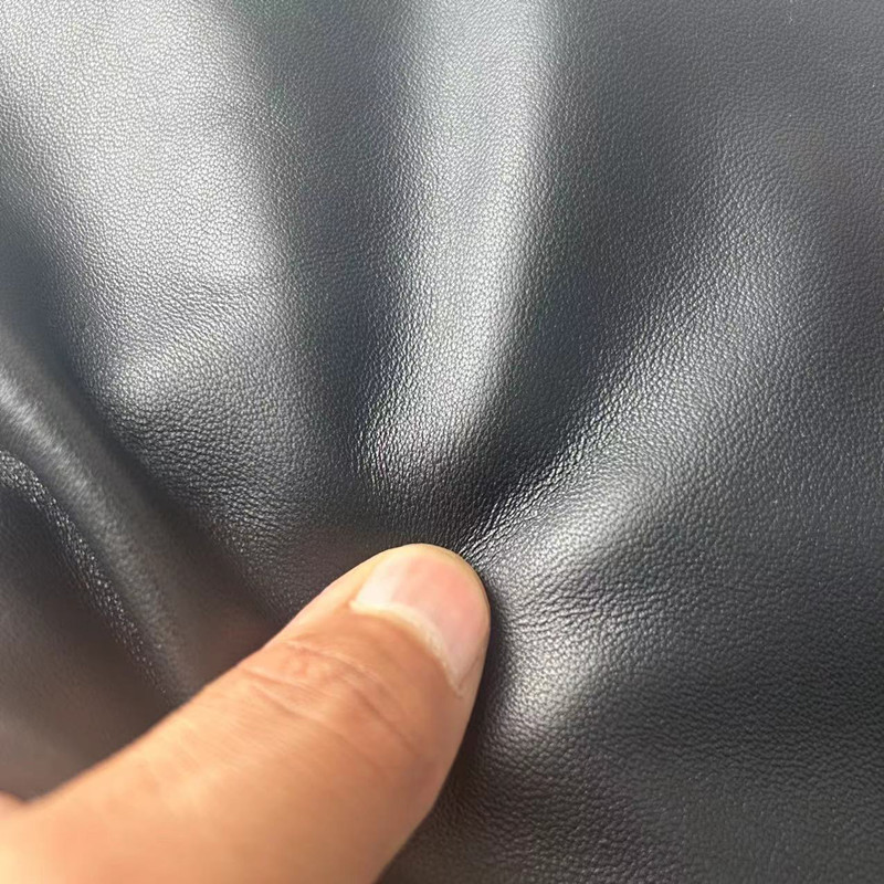 Ultra-Thin. First-Layer Sheepskin Leather Handmade Clothing Genuine Leather Fabric Black High-End Clothing Leather