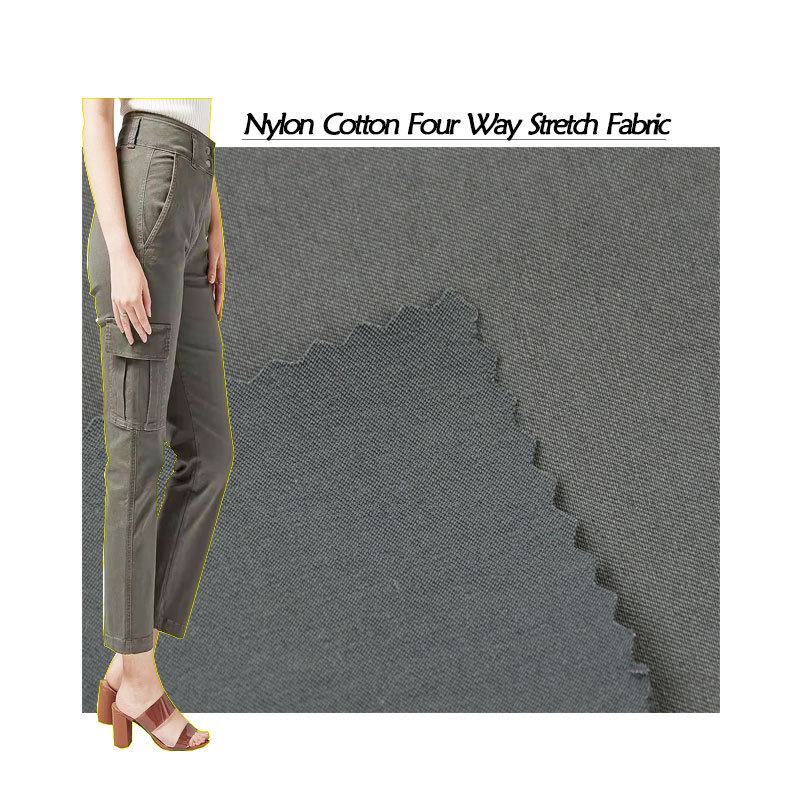 Brocade Cotton Four-Way Stretch Woven Fabric 36% Brocade 55% Cotton 9% Stretch Clothing Fabric 190g Spring and Autumn Casual Pants Material