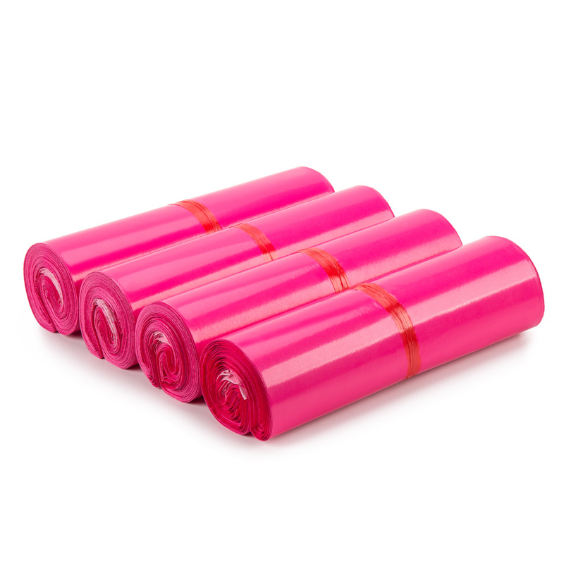 Picture of Qiya Express Bag Rose Red New Express Bag Express Packaging Bag Logistics Waterproof Packaging Destruction Bag Wholesale