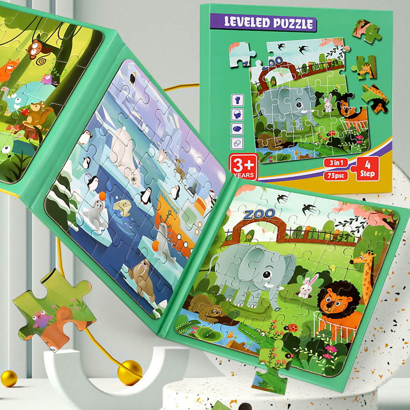 Book Folding Magnetic Advanced Spelling Books Children's Baby Magnetic Early Education Kindergarten Boys and Girls Educational Toys