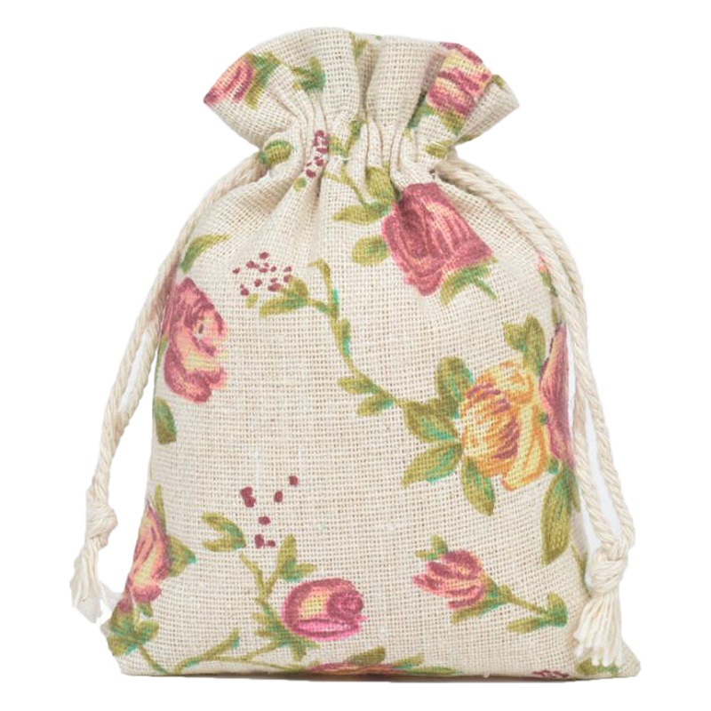 Printed Cotton Bag Commodity Storage Dragon Boat Festival Wormwood Bag Sachet Empty Bag Drawstring Jewelry Bag Spot