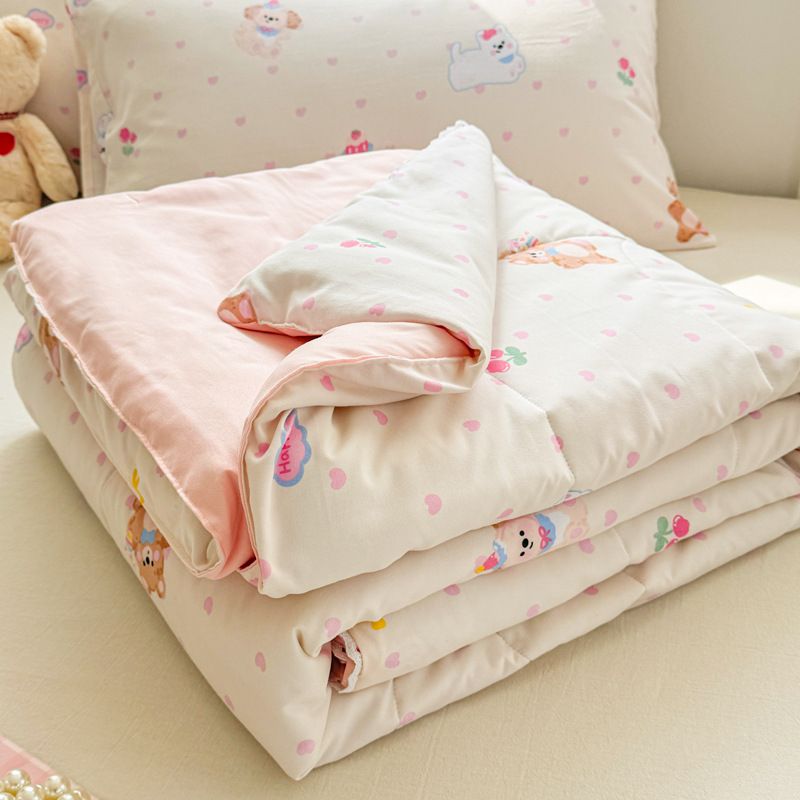 Picture of Class A Maternal and Infant Grade Summer Quilt Lace Summer Cool Quilt Summer Air-conditioning Quilt Double Washed Cotton Quilt Core Children's Thin Quilt Ins