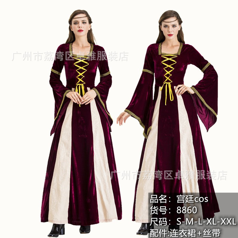 Picture of Halloween New Court costume European retro court costume queen Princess Queen party performance evening dress