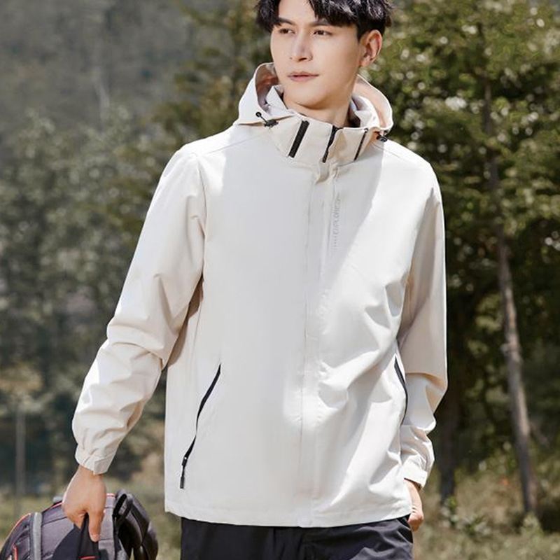 Outdoor Mountaineering Suit Cross-border Spring and Autumn Jacket Men's Jacket Single-layer Hooded Waterproof Women's Thin Single-blunt Jacket