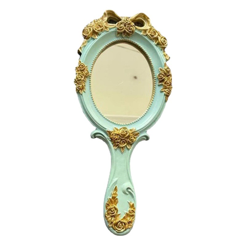 European-Style Palace Carved Handheld Makeup Mirror, Multi-Color, Portable, Recommended by Beauty Bloggers, Photo Props with a Sense of Atmosphere