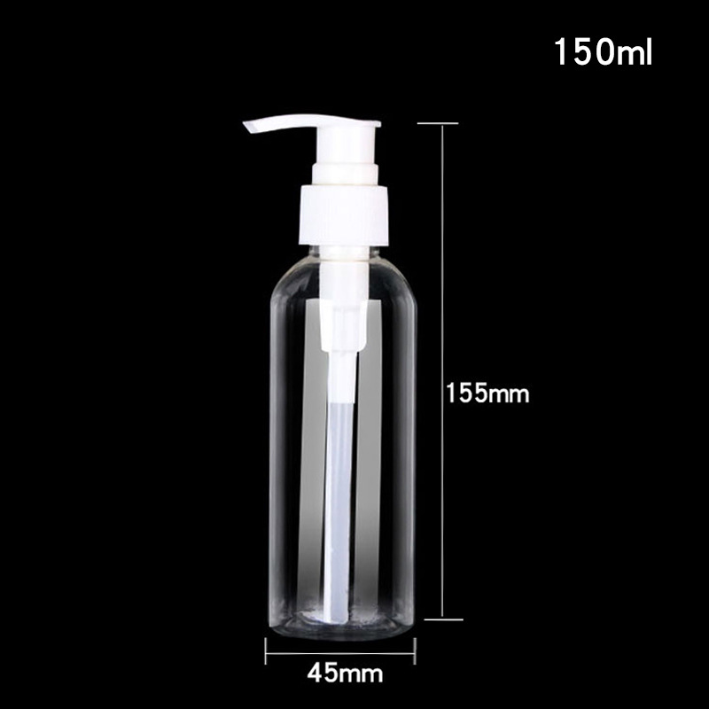 Picture of PET Transparent Pump Bottle Emulsion Press Bottle PET Transparent Plastic Squeeze Bottle Clip Pump Duckbill Bottling