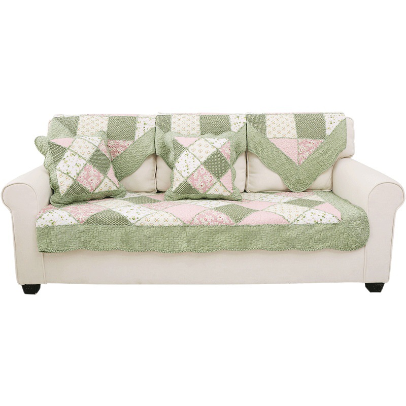 Foreign trade Korean single export cotton non-slip sofa cushion cotton pastoral cushion sofa cover back towel wholesale