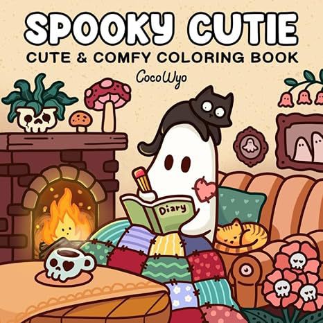 Cross-border New Spooky Cutie Coloring Book Paperback Teen Cartoon Coloring Book