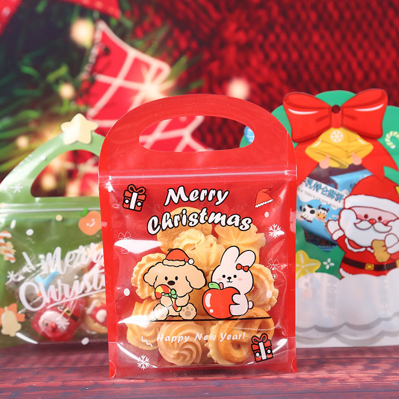 [10 Pieces/Pack] Christmas Eve Christmas Candy Cookie Sealed Packaging Bag Cute Gift Gift Packaging Bag