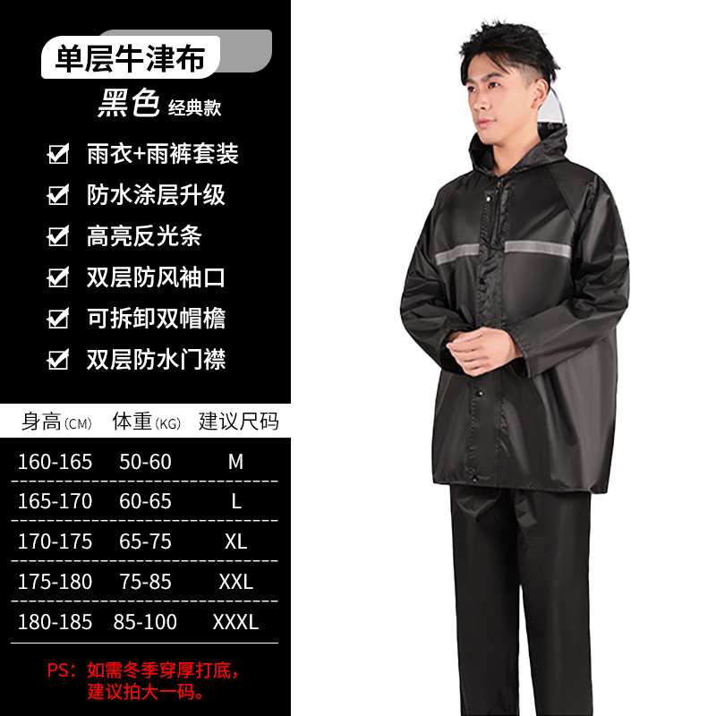 Picture of Raincoat Split-Type Men's Heavy Rain Protection Suit Adult Rain Pants Wholesale Rain Poncho Lightweight Raincoat for Riders