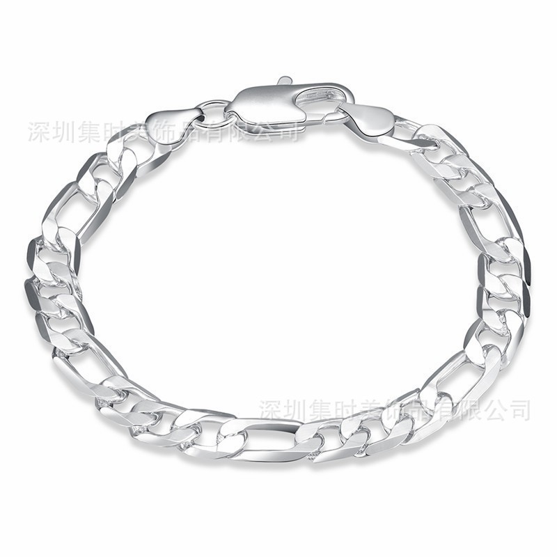 West Lake Beauty Fashion Cuban Chain Bracelet Exquisite Silver Jewelry Aliexpress Xiyin Temu Hot Selling Popular Jewelry
