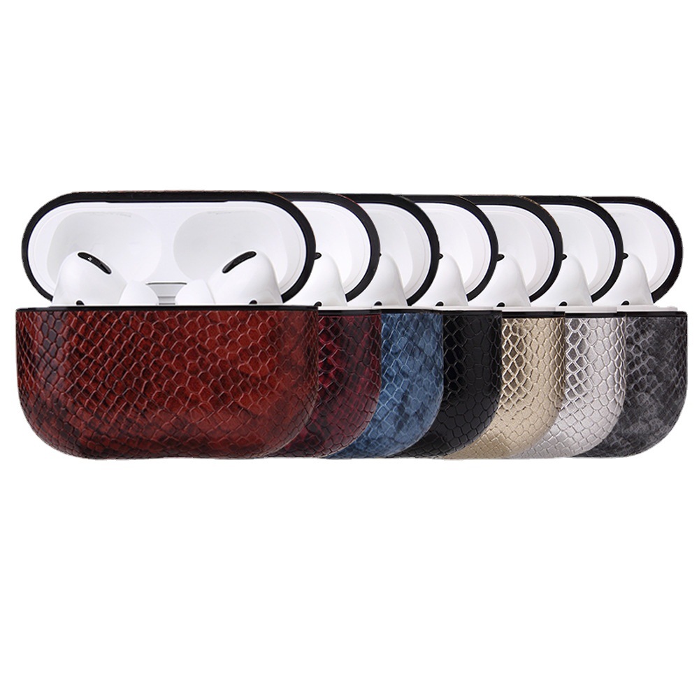 Picture of Cross-border trend PU leather wireless Bluetooth earphone case protective cover fashion drop-resistant suitable for Apple Airpod
