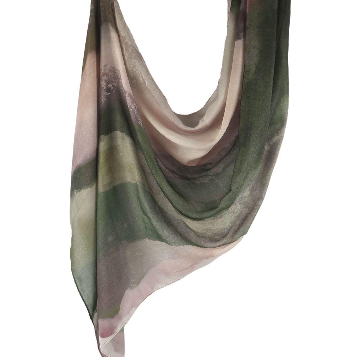 Picture of Best-Selling Watercolor Tie-Dye Cotton Scarf Arabian Satin Polyester Long Scarf Turkish Middle Eastern Scarf