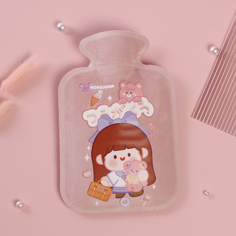 Picture of Customized new short plush hot water bag filled with water hot water bag filled with water hot water bag printed LOGO hand warmer