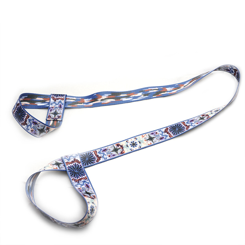 Picture of Factory Wholesale Digital Printing Yoga Mat Straps Nylon Colorful Binding Straps Storage Straps Binding Rope Yoga Stretch Straps
