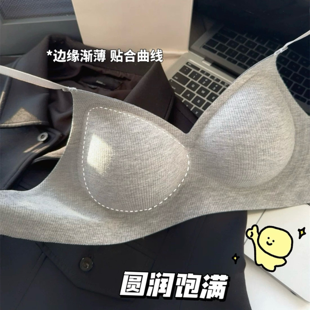Cross-Border Foreign Trade Popular Seamless Underwear Women's Fixed Cup Bra Without Rims to Shrink Secondary Breasts, Small Breasts to Make Them Look Bigger, Sexy in Summer