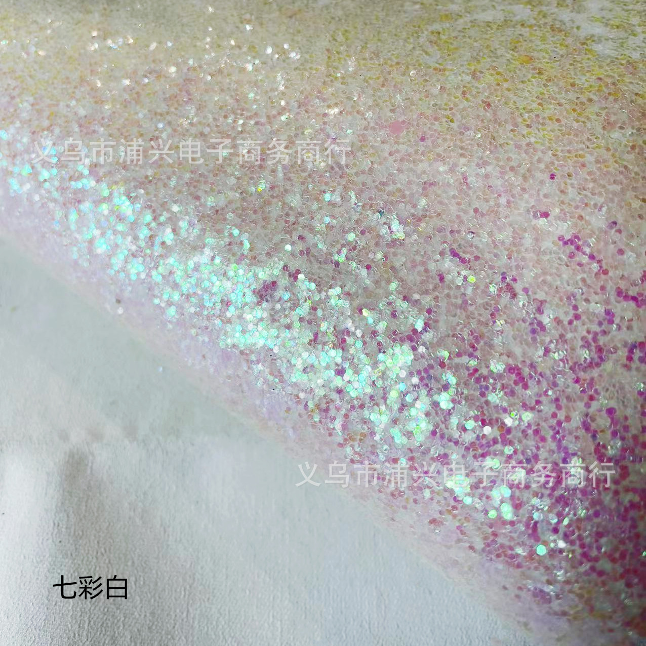 Picture of Pu Leather Glitter Coarse Powder Glitter Fabric Glitter Fabric Large and Small Hexagonal Pieces