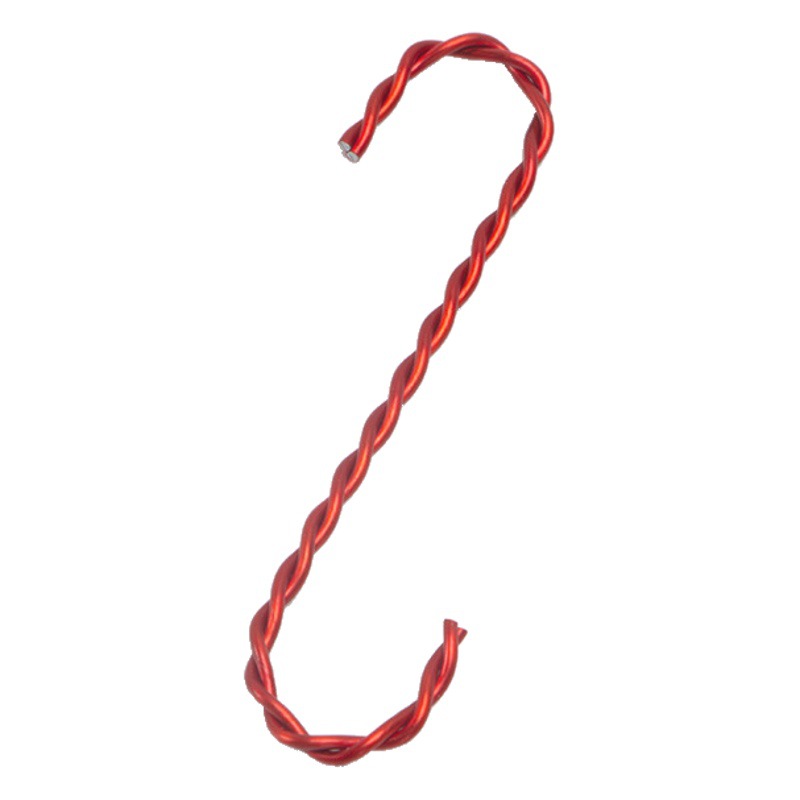 Cross-Border Hot-Selling Creative Two-Color Christmas S Hook Metal Multi-Color Christmas Tree Decoration Hook Supports Small Quantity and Fixed Colors