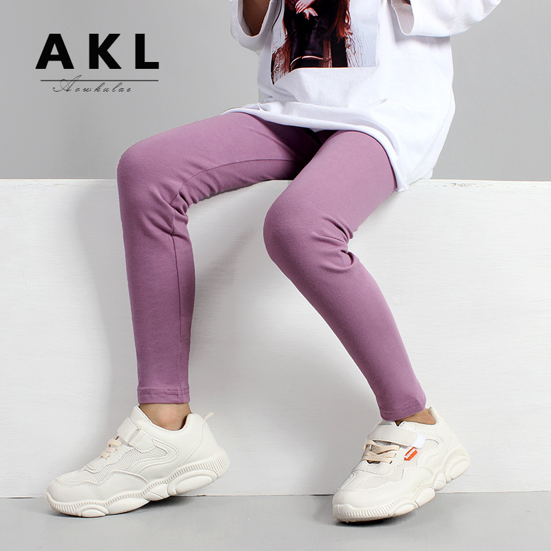 Picture of Girls' Summer Children's Pants Korean Style New Leggings Large Children's Solid Color Sports Anti-mosquito Pants Children's Pants for Hair