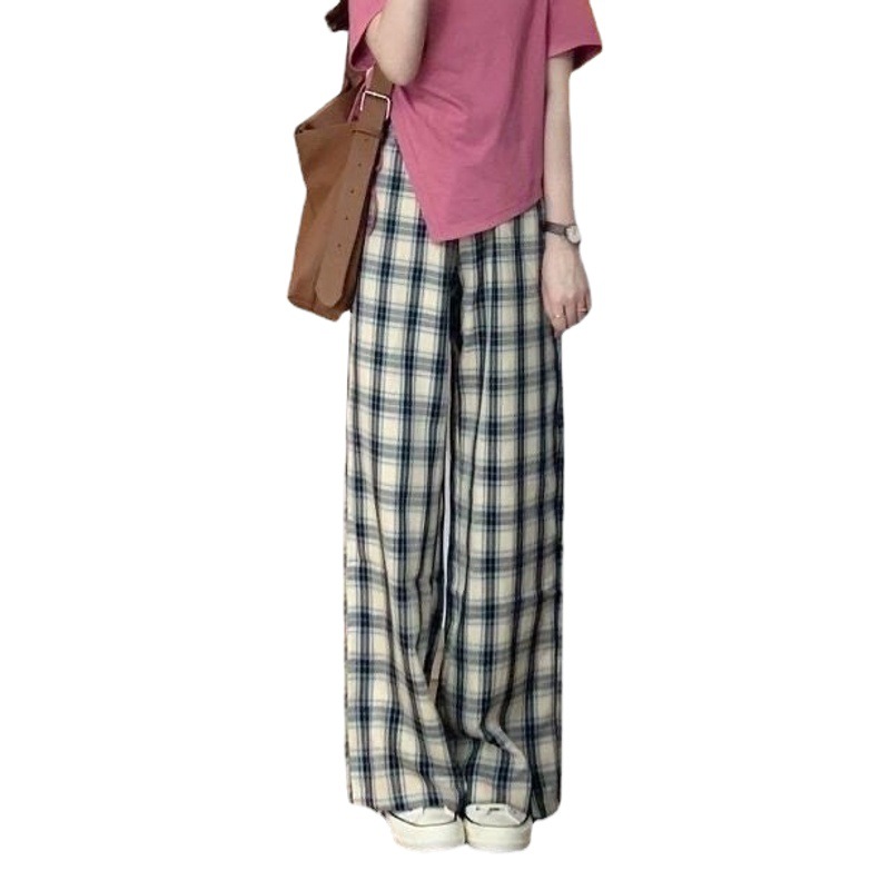 2023 New Summer Suit Women's Meat Covering Light Mature Salt Short-sleeved Top Slimming Paid Pants Wide-leg Pants Two-piece Set