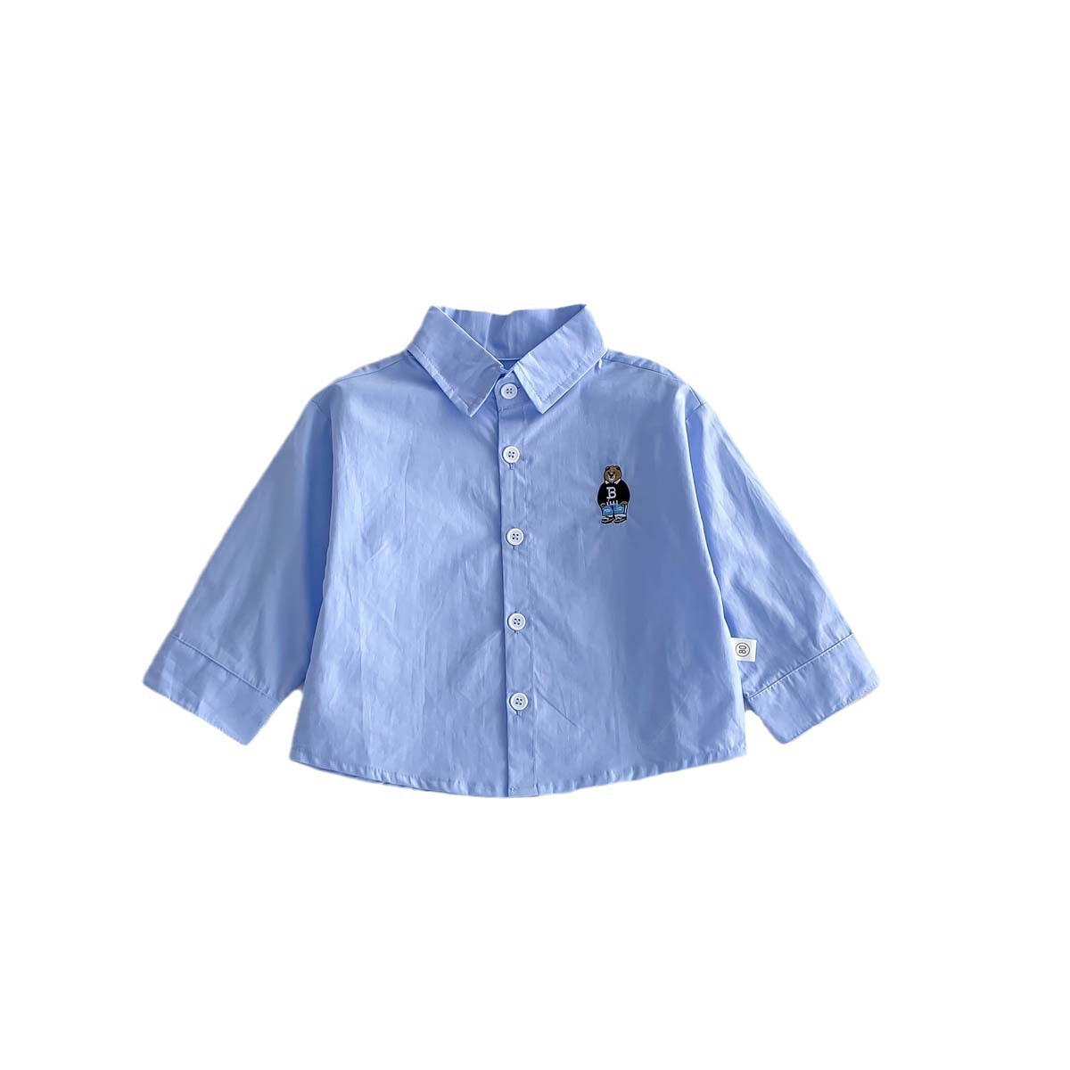 Picture of Boys' Spring Clothes Solid Color Shirt 2025 New Baby's Spring Cartoon Long-sleeved Shirt Outgoing Stylike Clothes All-match Trendy