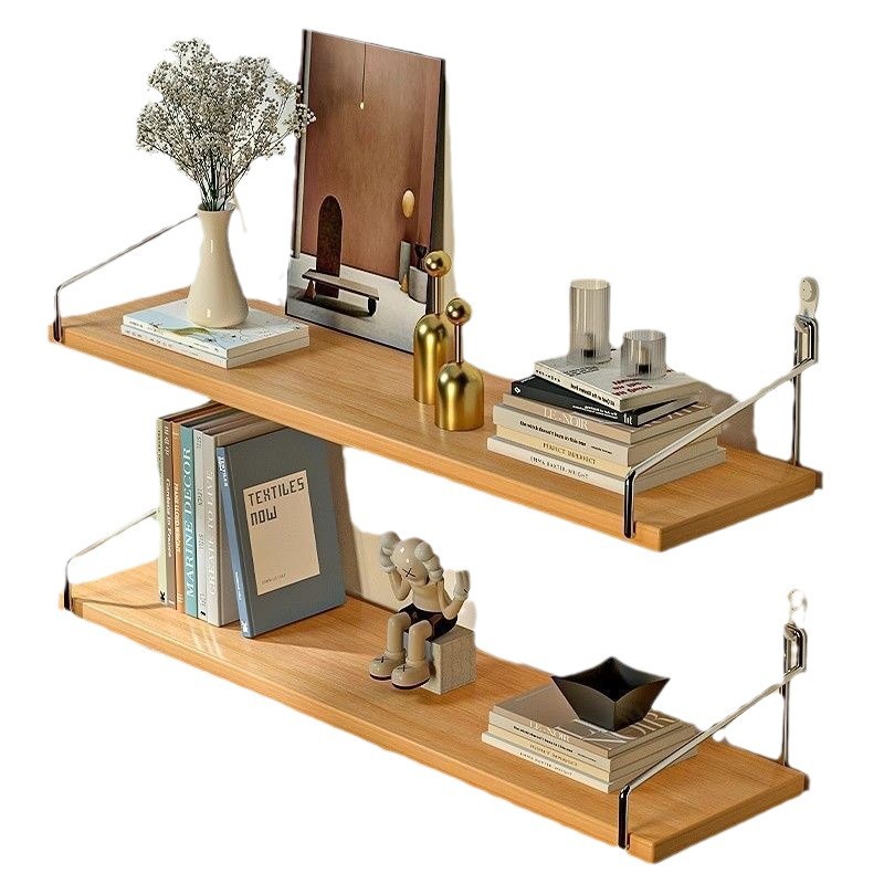 Picture of Wall Shelf Punch-free Living Room Wall Bedroom Bedside Storage Rack Wall-mounted Multi-layer Router Partition