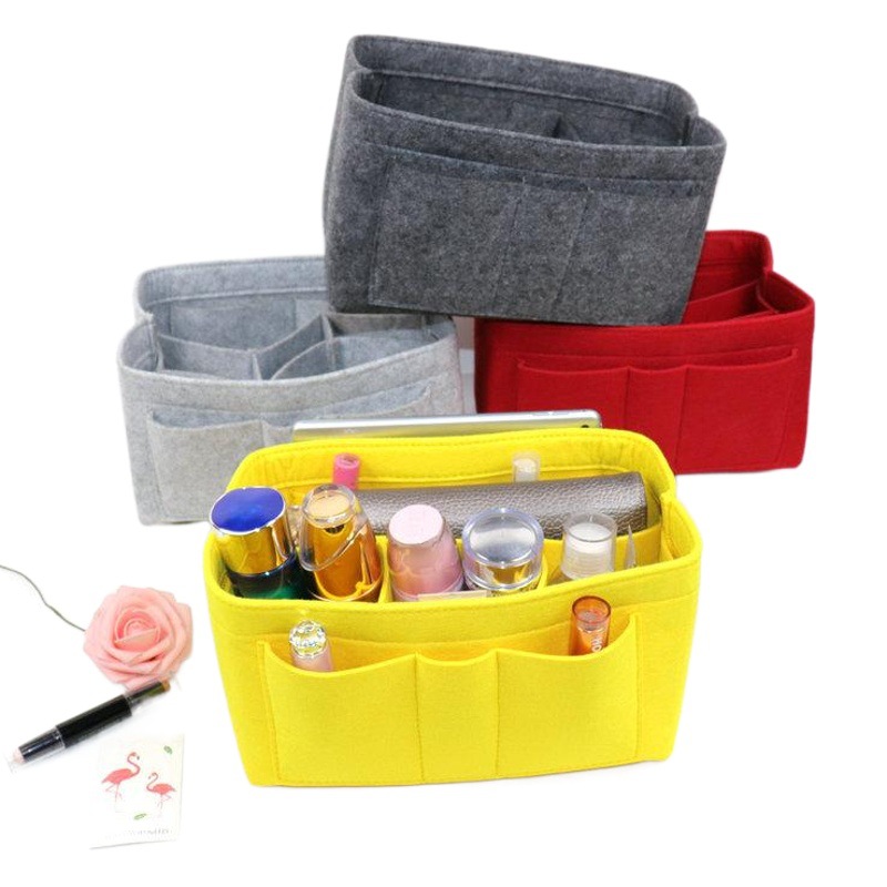 Spot supply felt bag fashion felt cosmetic bag folding finishing storage bag cosmetic storage bag
