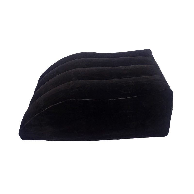 Picture of Triangular Inflatable Spot Travel Leg Pillow Fracture Lift Flocked Leg Pad Outdoor Wedge-Shaped Knee Relaxation to Relieve Fatigue