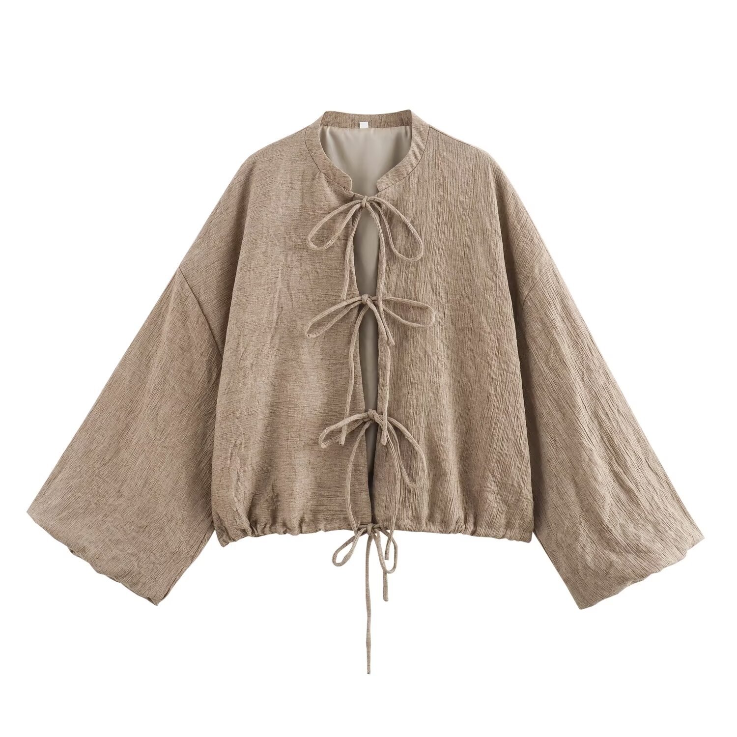 2025 Export Cross-Border European and American Clothing Round Neck Short Jacket 8247