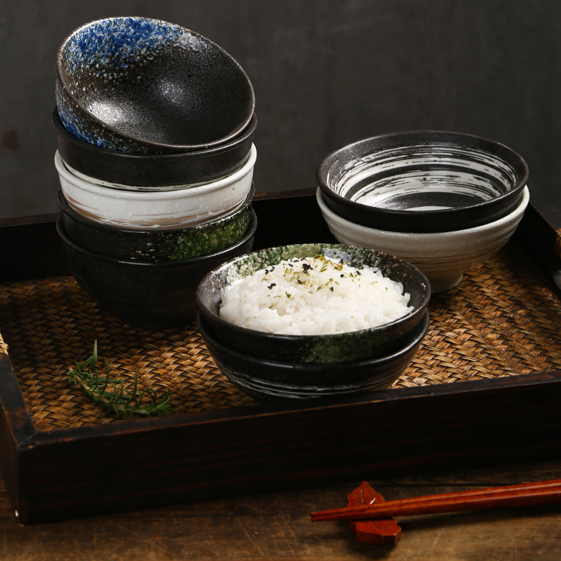 Picture of Wholesale Japanese ceramic bowl 4.5 inch 5 inch rice bowl creative day tableware household commercial soup bowl restaurant table