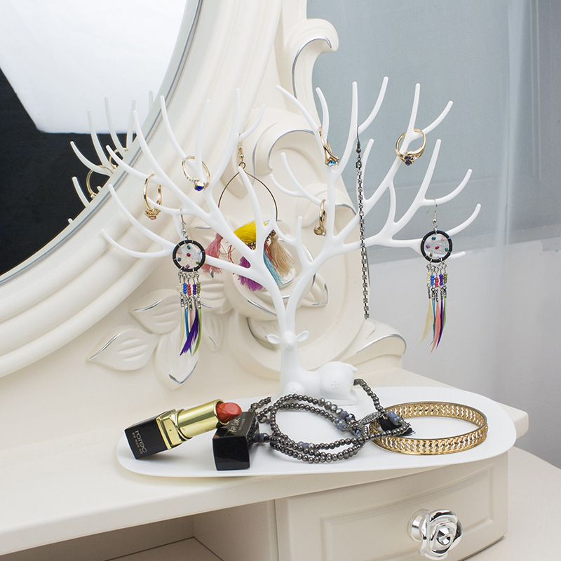 Picture of Red Deer Necklace Jewelry Hanger Display Rack Antler Jewelry Rack Bracelet Earrings Pendant Jewelry Storage Rack