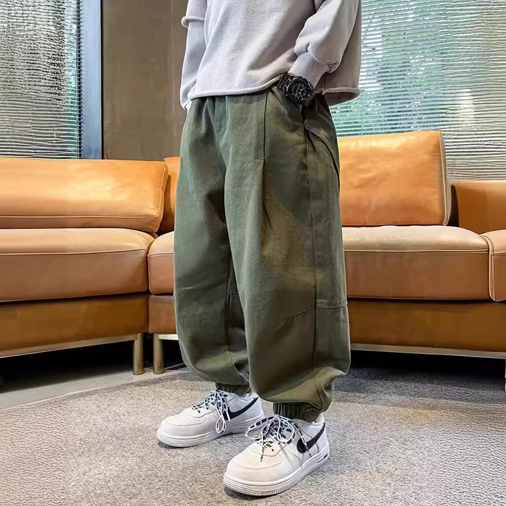 Picture of Boys' casual pants 2024 Spring and Autumn New Fashion children's clothing trendy cool boy Western style fried street Korean style overalls