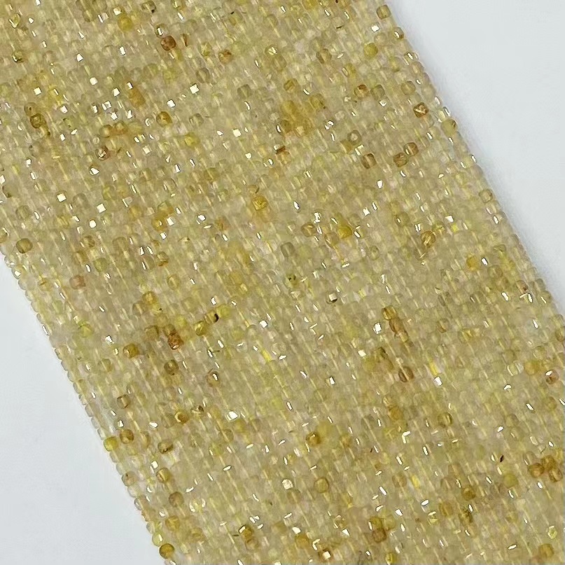 Picture of Factory Wholesale natural crystal blonde cut square grain cut square faceted square loose bead jewelry accessories