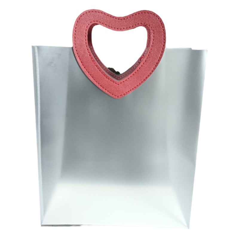 Online celebrity PP frosted gift bag translucent leather handbag plastic high-grade wedding candy