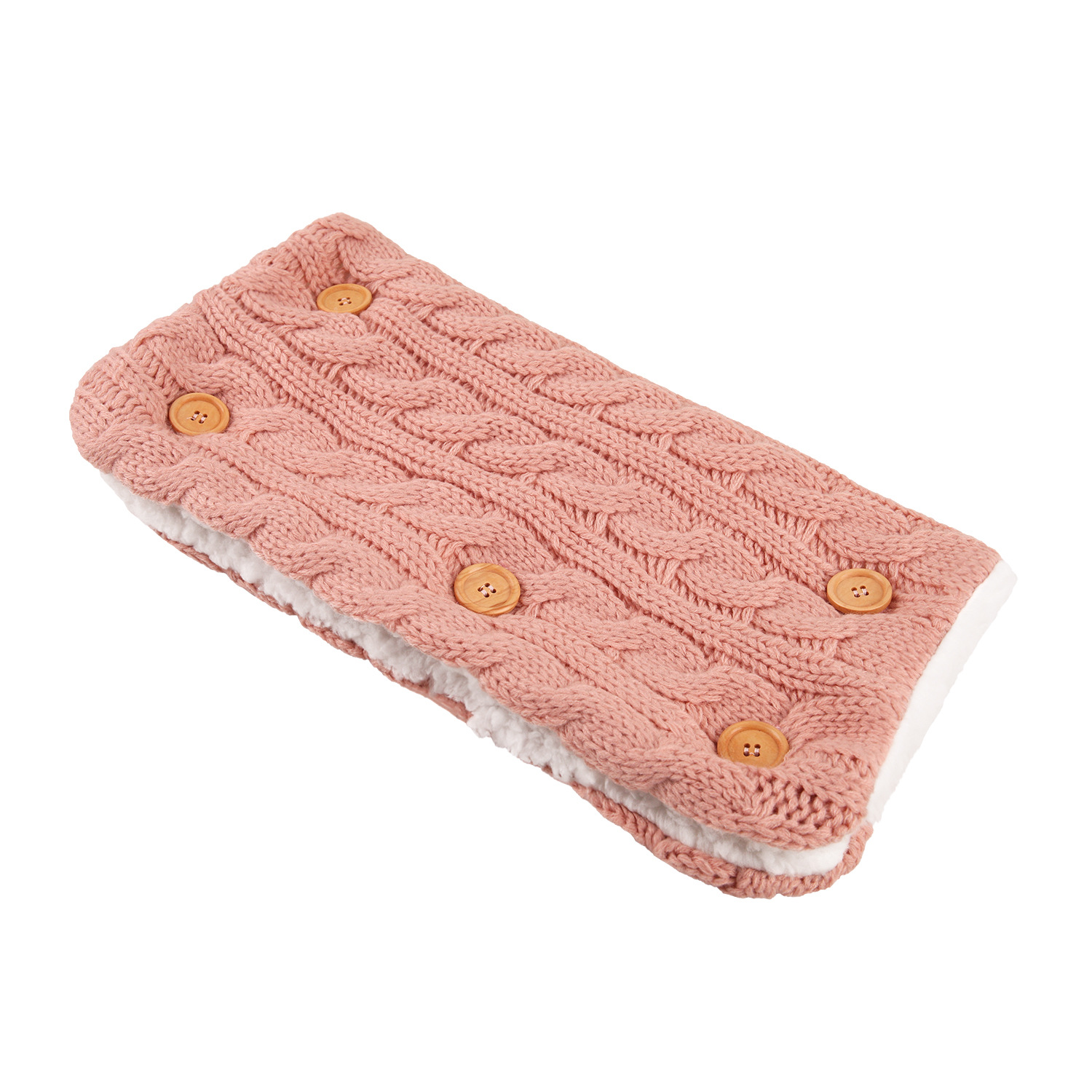 Picture of Wool Knitted Velvet Thickeneded Button Sleeping Bag, Warm and Anti-Jump Sleeping Bag, Baby Outdoor Stroller Sleeping Bag