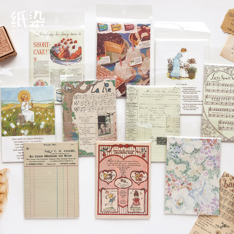 Picture of Paper dyeing material paper time shop series creative fresh retro hand account decoration base paper 10