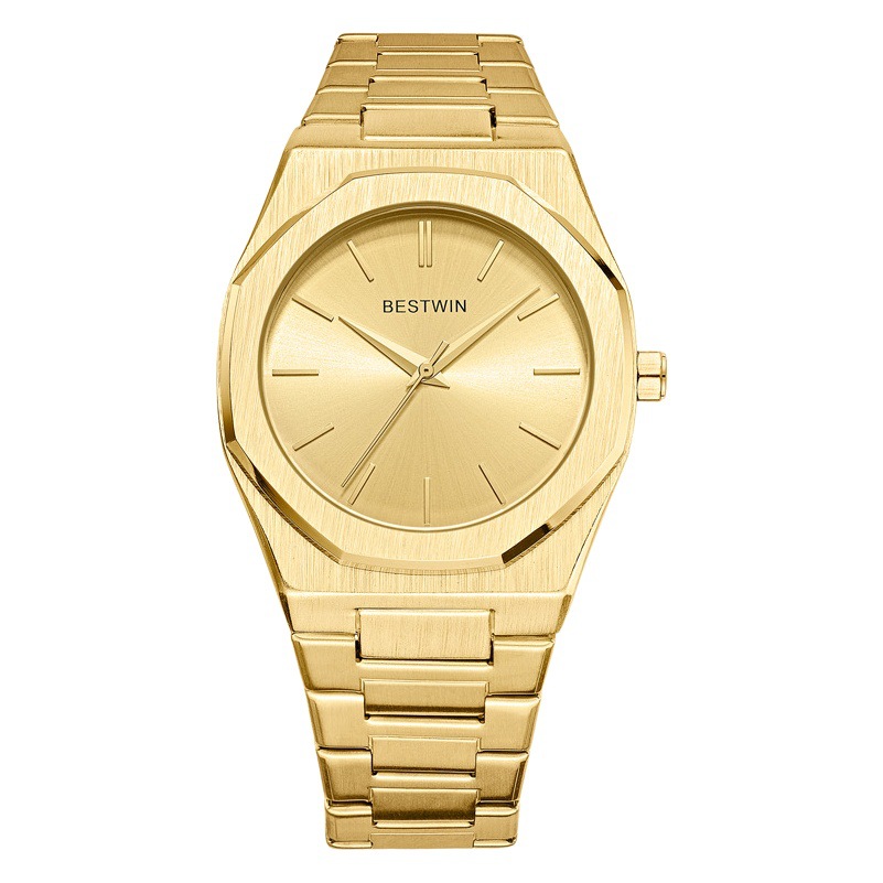 Men's watch Brand waterproof quartz BESTWIN new wholesale foreign trade popular watch butterfly double snap button