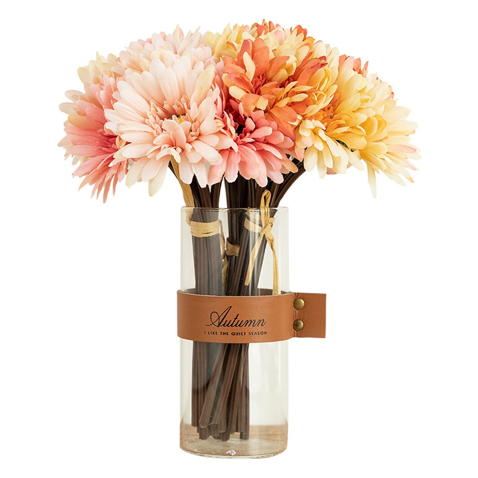 Manufacturer Sells Fulang Bouquet Artificial Flower Wholesale African Chrysanthemum Artificial Flower Home Wedding Bouquet Gf16183A
