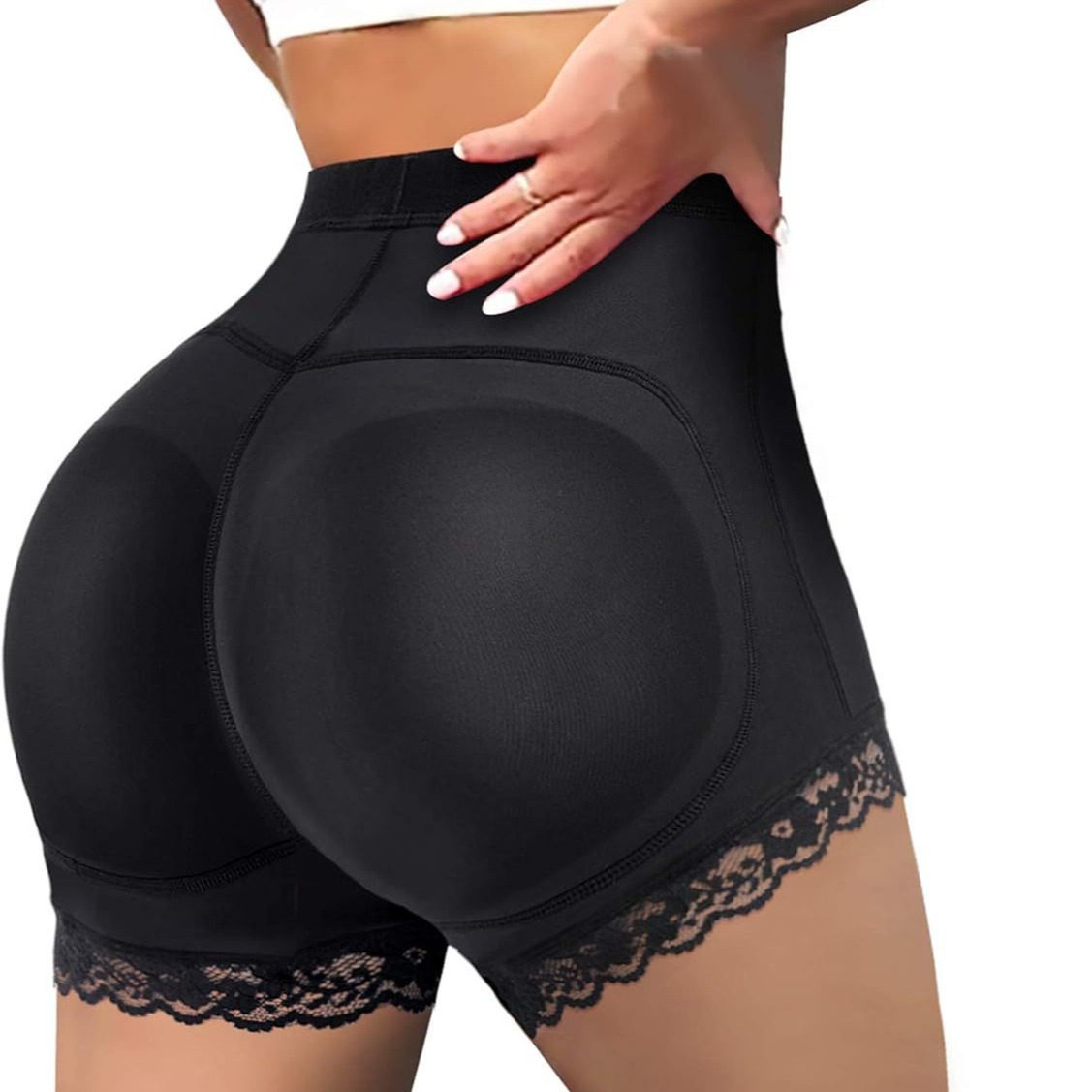 Cross-border Hot Selling Body-shaping Pants Shorts with Ass Pad Boots Sports Fitness Thigh Lace Panties Body-shaping Shorts
