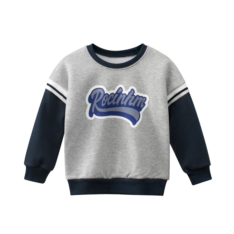Picture of 27kids brand children's clothing 2024 autumn new boys' clothing autumn and winter children's sweater fleece-lined one-piece delivery