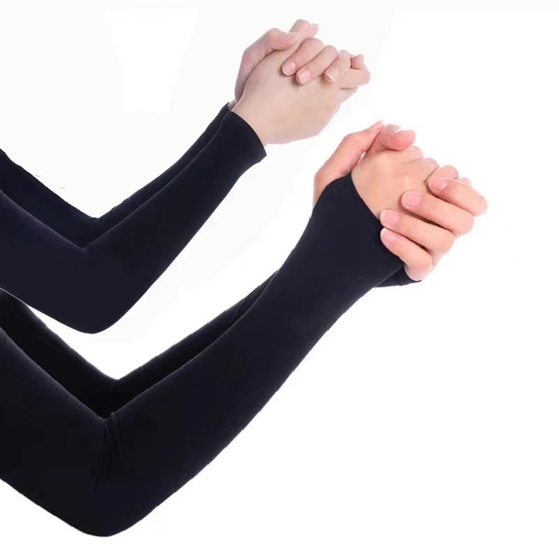 Picture of Ice Silk Sleeve Solid Color Light Plate Sun Protection Ice Sleeve Outdoor Riding UV Protection Summer Arm Long Arm Guard for Men and Women