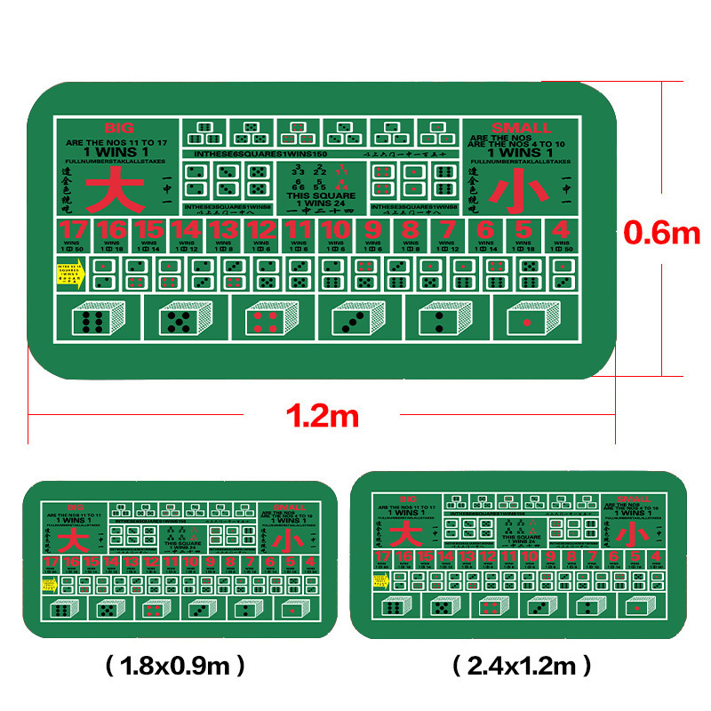 Picture of Texas Hold'Em Poker Table Mat Tablecloth Chip Poker Card Rubber Mat Round Square Tablecloth Mat Blackjack