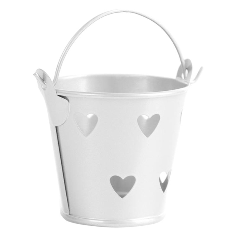 in stock creative hollow mini small iron bucket heart hollow packaging bucket personality packaging mini bucket factory wholesale
