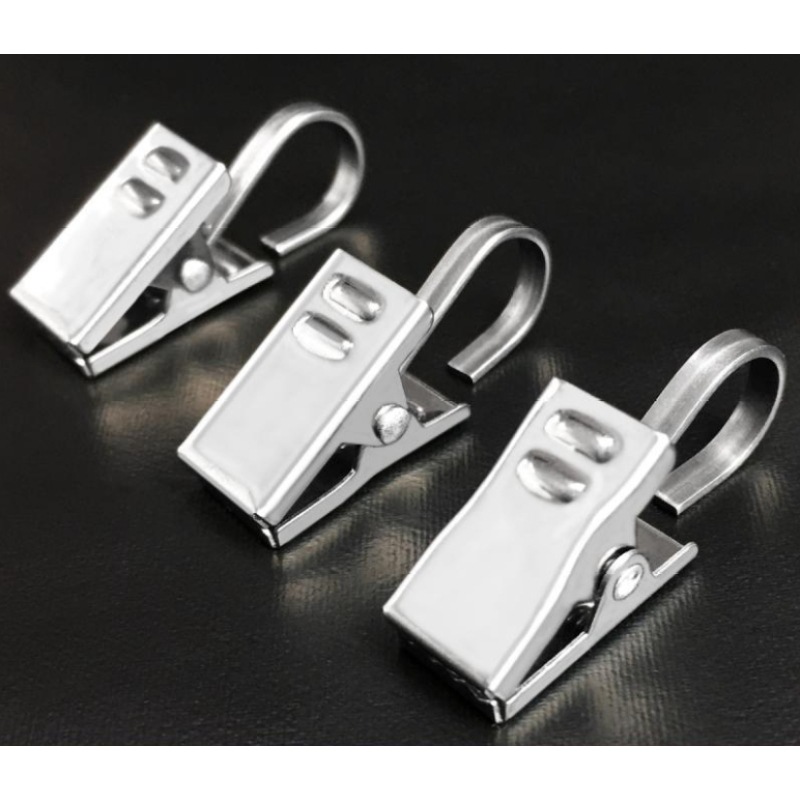 Picture of Curtain Clip Hook Stainless Steel Clip Buckle Accessories Strong Shower Curtain Clip Load-bearing Thickened Old-fashioned Curtain Clip